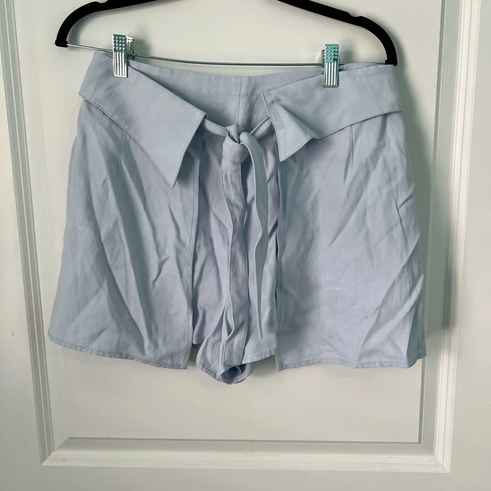 Derek Lam 10 Crosby Pastel Blue Wrap Front Shorts Size 6